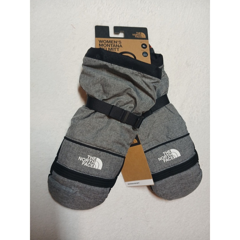New NWT The North Face Women's Gray Montana Ski Mitts Snowboard Mittens Size XL